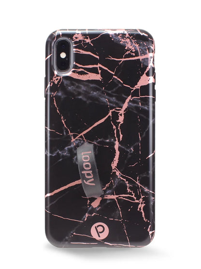 Black Rose Marble Metallic
